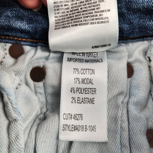 AGOLDE Sophie High Rise Distressed Skinny Raw Hem Jeans A018 B-1045 - Picture 6 of 6